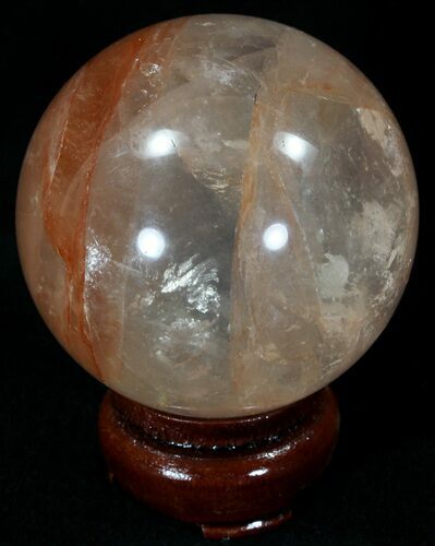 Polished Hematoid (Harlequin) Quartz Sphere #32101